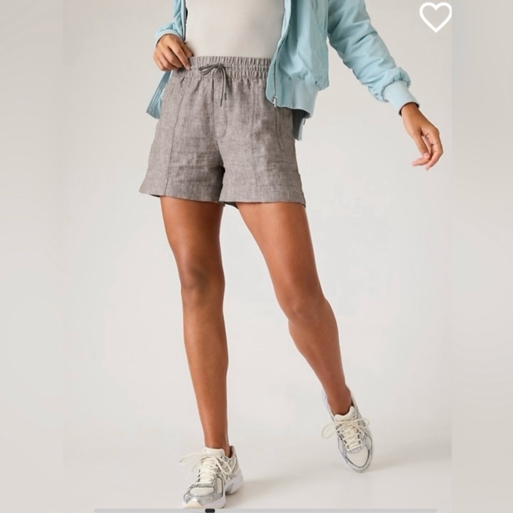Athleta Linen Elastic Shorts